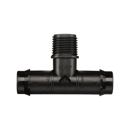 Pope 19mm Barbed x 15mm BSP Poly Threaded Male Tee - 5 Pack