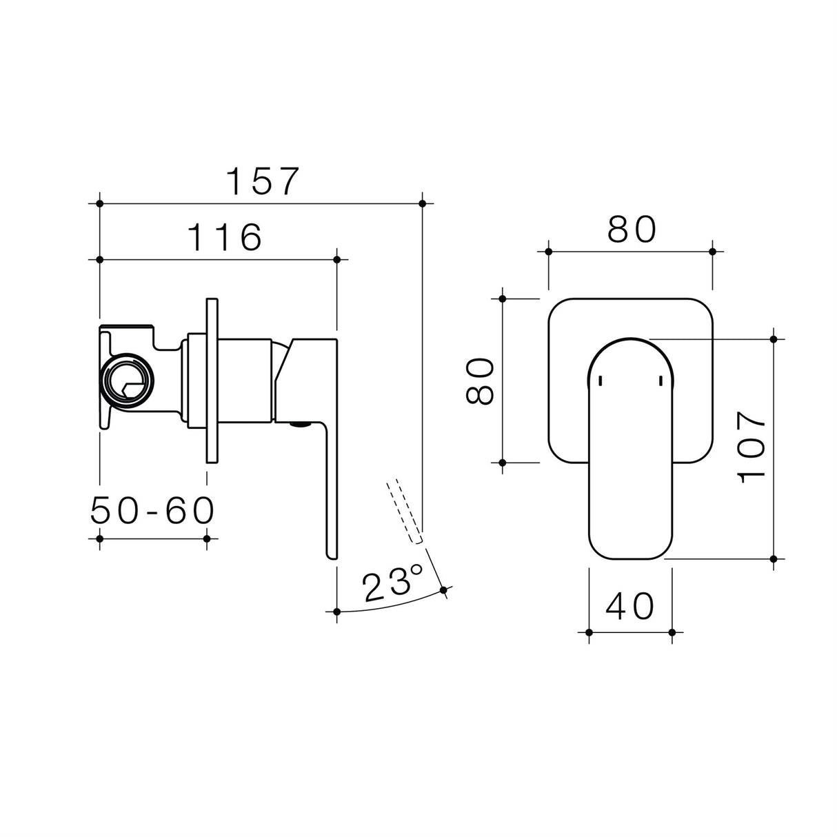 Caroma Luna Bath / Shower Mixer