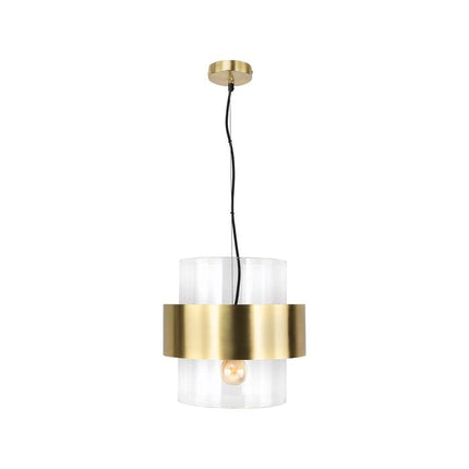 Brilliant 30cm Brass Lyric Glass And Metal DIY Pendant Light