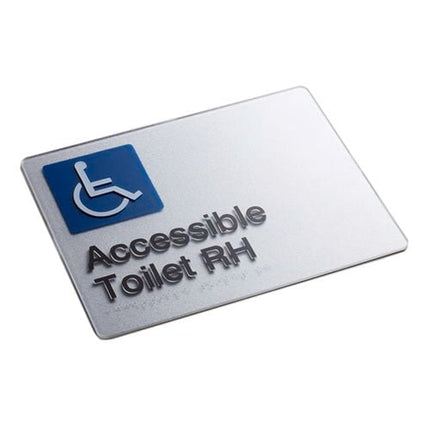 Sandleford 180 x 235mm Accessible Toilet RH Braille Sign