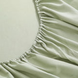 LinenCart Brushed Microfibre Fitted Sheet Green.