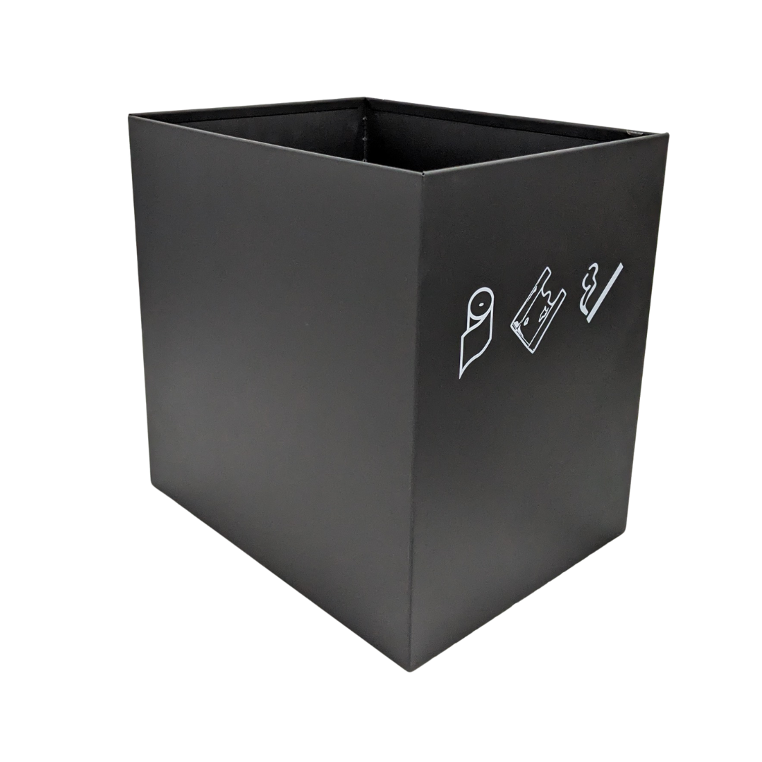 Dolphy 14L Dual Compartment Rectangle Room Dustbin – Metal & ABS Waste Bin with Two Containers – Black