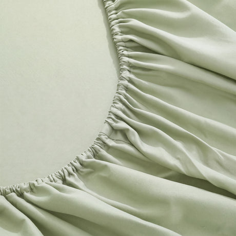 LinenCart Brushed Microfibre Fitted Sheet Set Green.