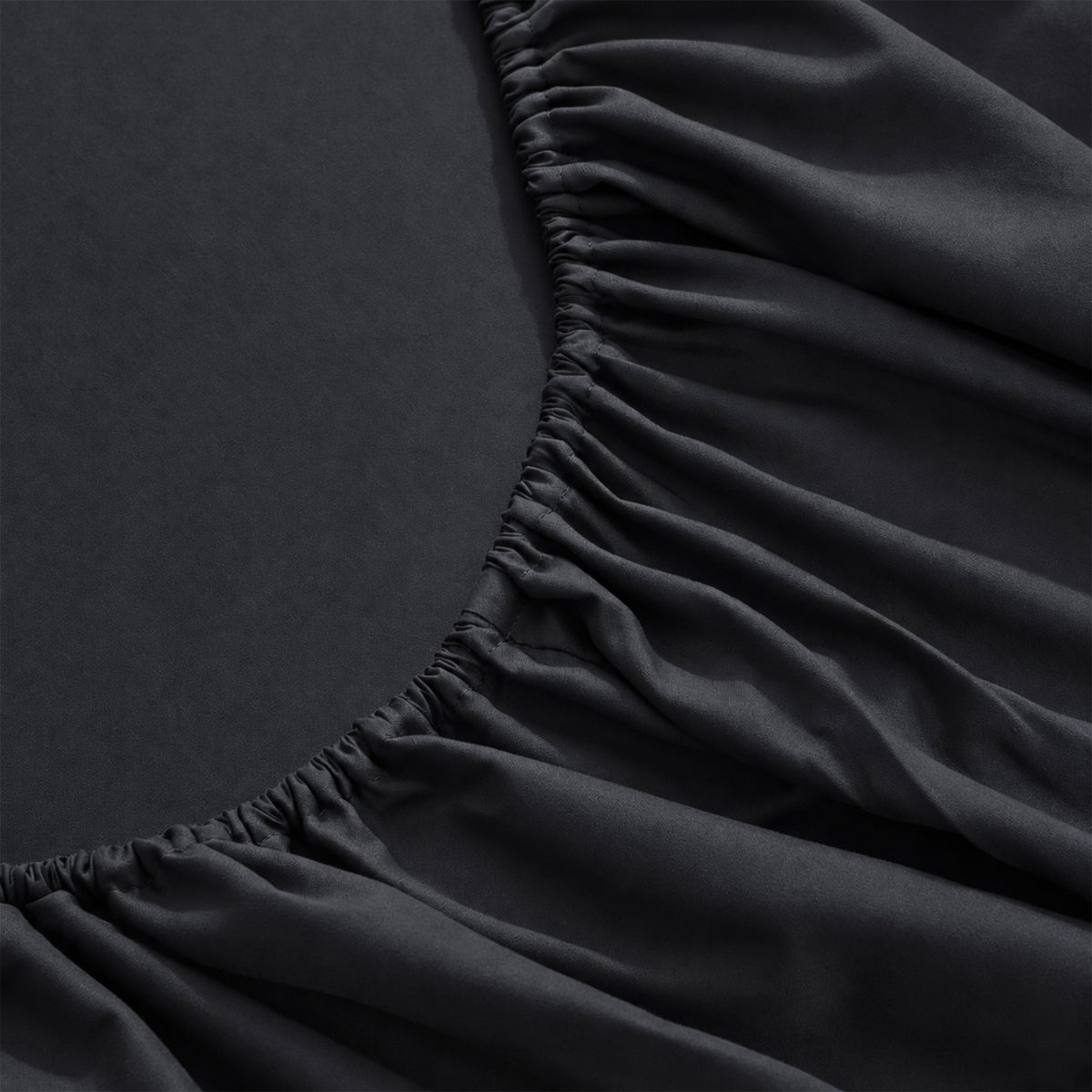 LinenCart Brushed Microfibre Fitted Sheet Black.
