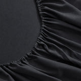 LinenCart Brushed Microfibre Fitted Sheet Black.