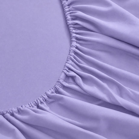 LinenCart Brushed Microfibre Fitted Sheet Set Lavender.