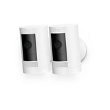 Ring White 3rd Gen Battery Stick Up Cam - 2 Pack