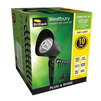 Brilliant Westbury LED Low Voltage DIY Garden Light Kit - 10 Pack