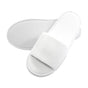 Velvet Open Toe Guest Slippers, white
