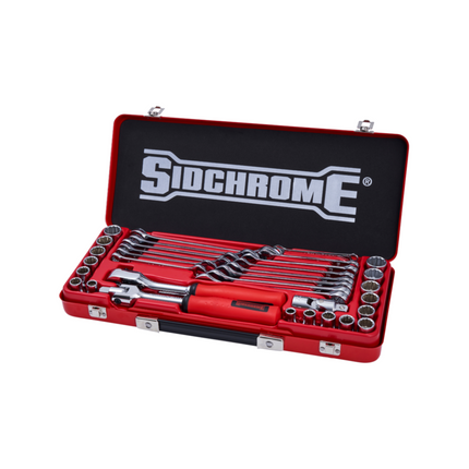 Sidchrome 35 Piece 1/2” Drive Met/AF Socket And Spanner Set