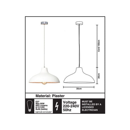 Home Design Bianco Pendant Light