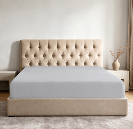 LinenCart Brushed Microfibre Fitted Sheet Grey.
