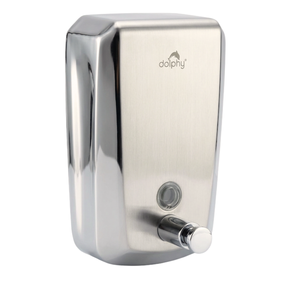 Dolphy 1000ml Manual Stainless Steel Soap Dispenser – Silver, Wall Mounted, Multi-Liquid Compatible for Bathrooms, Kitchens & Commercial Use