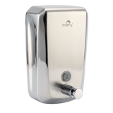 Dolphy 1000ml Manual Stainless Steel Soap Dispenser – Silver, Wall Mounted, Multi-Liquid Compatible for Bathrooms, Kitchens & Commercial Use