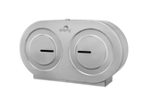 Dolphy Twin Jumbo Toilet Roll Dispenser Stainless Steel 304 Dual Roll Lockable Commercial Toilet Paper Holder for Washrooms, Hotels & Public Amenities