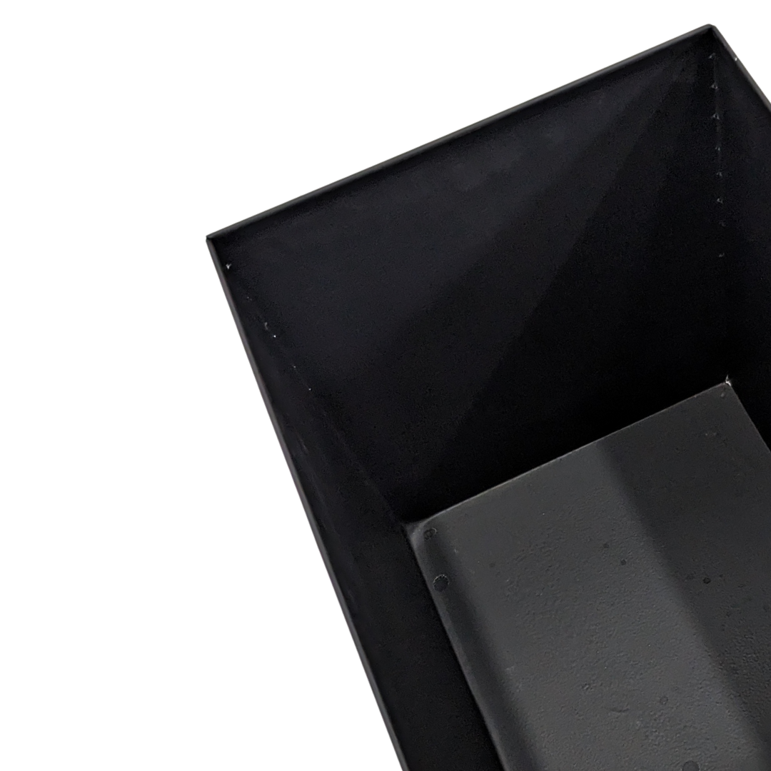 Dolphy 14L Dual Compartment Rectangle Room Dustbin – Metal & ABS Waste Bin with Two Containers – Black