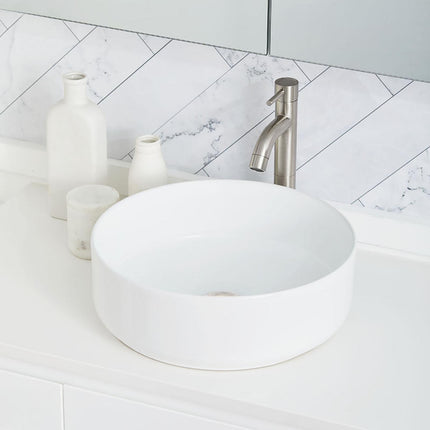 Cibo White Round Thin Edge Ceramic Basin