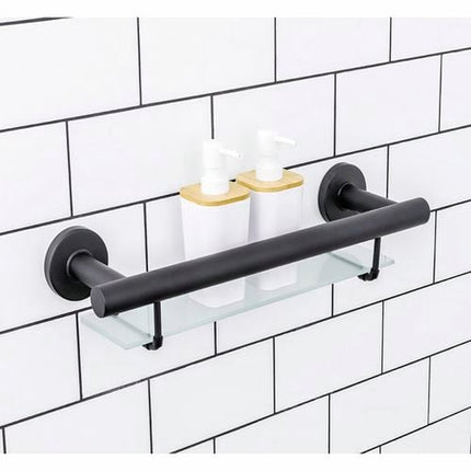 Evekare Black Bath Shelf Grab Rail