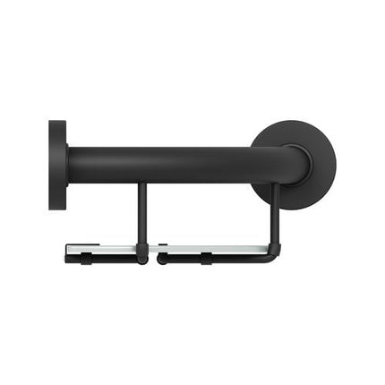 Evekare Black Corner Shelf With Grab Rail