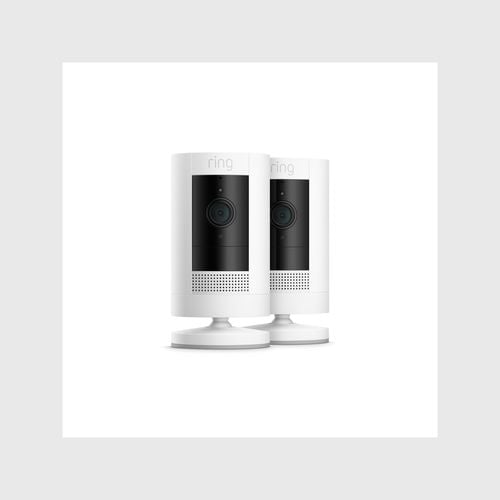 Ring White 3rd Gen Battery Stick Up Cam - 2 Pack