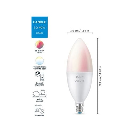 WIZ P45 E14 LED 470Lm Colour 4.9W Smart Candle