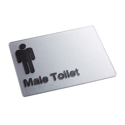 Sandleford 180 x 235mm Male Toilet Braille Sign