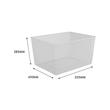 Flexi Storage Home Solutions White 3 Runner Mesh Basket