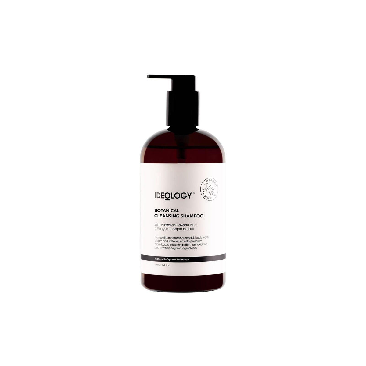 Ideology shampoo 500ml pump bottle
