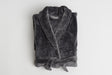 Charcoal Silk Touch microfibre bathrobe