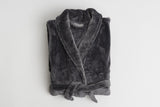 Charcoal Silk Touch microfibre bathrobe