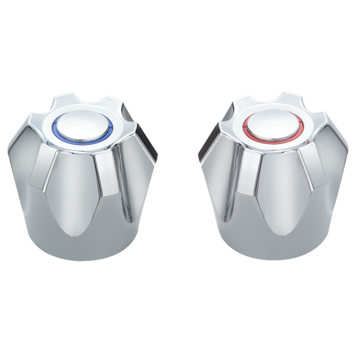 Shaw & Mason Chrome PVC Six Point Tap Handles - Pair