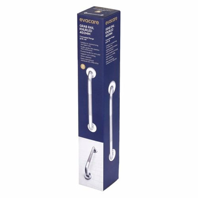 Evekare 450mm Stainless Steel Knurled Grab Rail