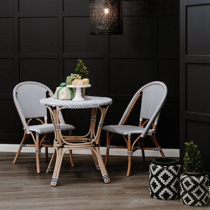 Home Bazar Black And White Parisian Dining Chair