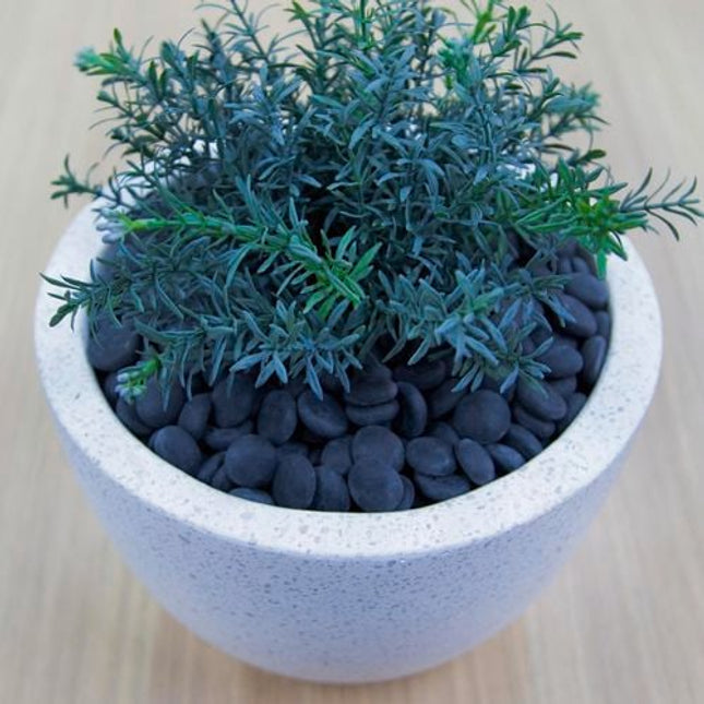 Tuscan Path 1kg 17-19mm Frosted Black Glass Decorative Pebble