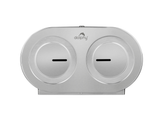 Dolphy Twin Jumbo Toilet Roll Dispenser Stainless Steel 304 Dual Roll Lockable Commercial Toilet Paper Holder for Washrooms, Hotels & Public Amenities