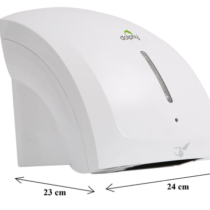 Dolphy Eco Pro Touchless Automatic Wall Mount Hand Dryer 1800W ABS - White