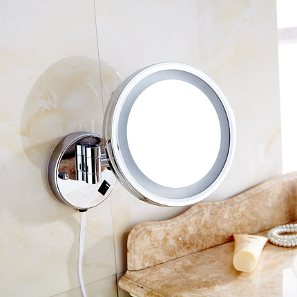Dolphy 180° LED 5X Tabletop Magnifying Mirror - Silver