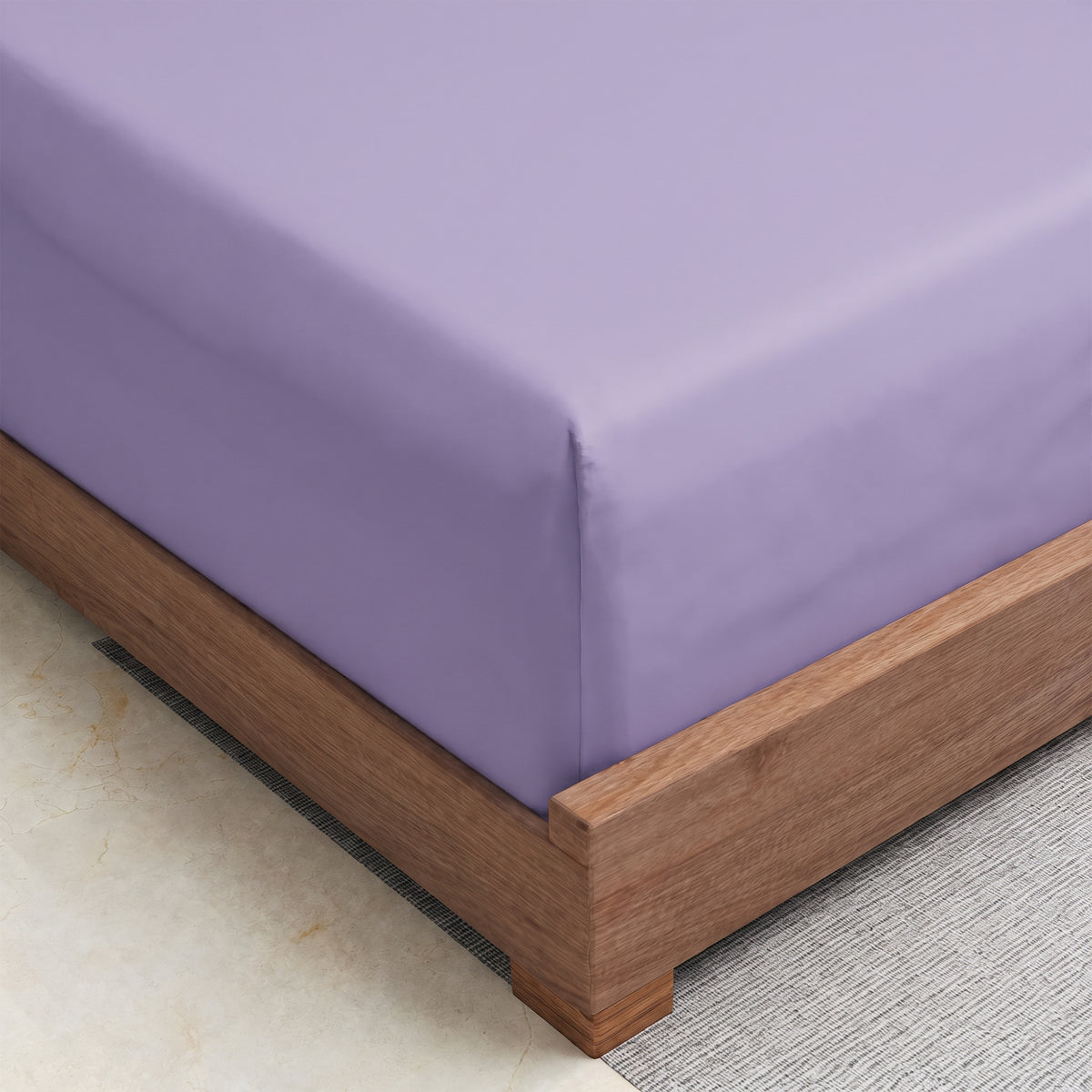 LinenCart Brushed Microfibre Fitted Sheet Lavender.
