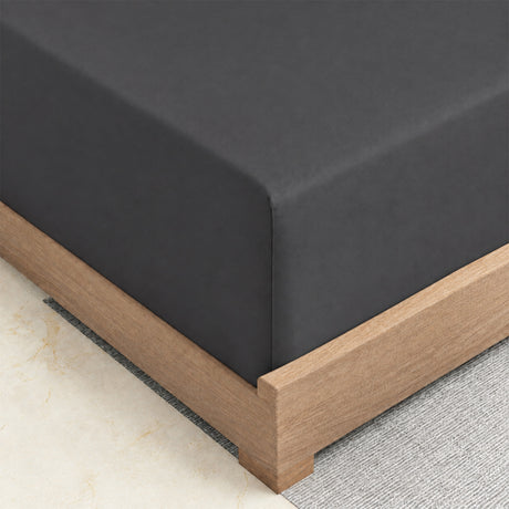 LinenCart Brushed Microfibre Fitted Sheet Set Charcoal.