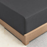 LinenCart Brushed Microfibre Fitted Sheet Charcoal.