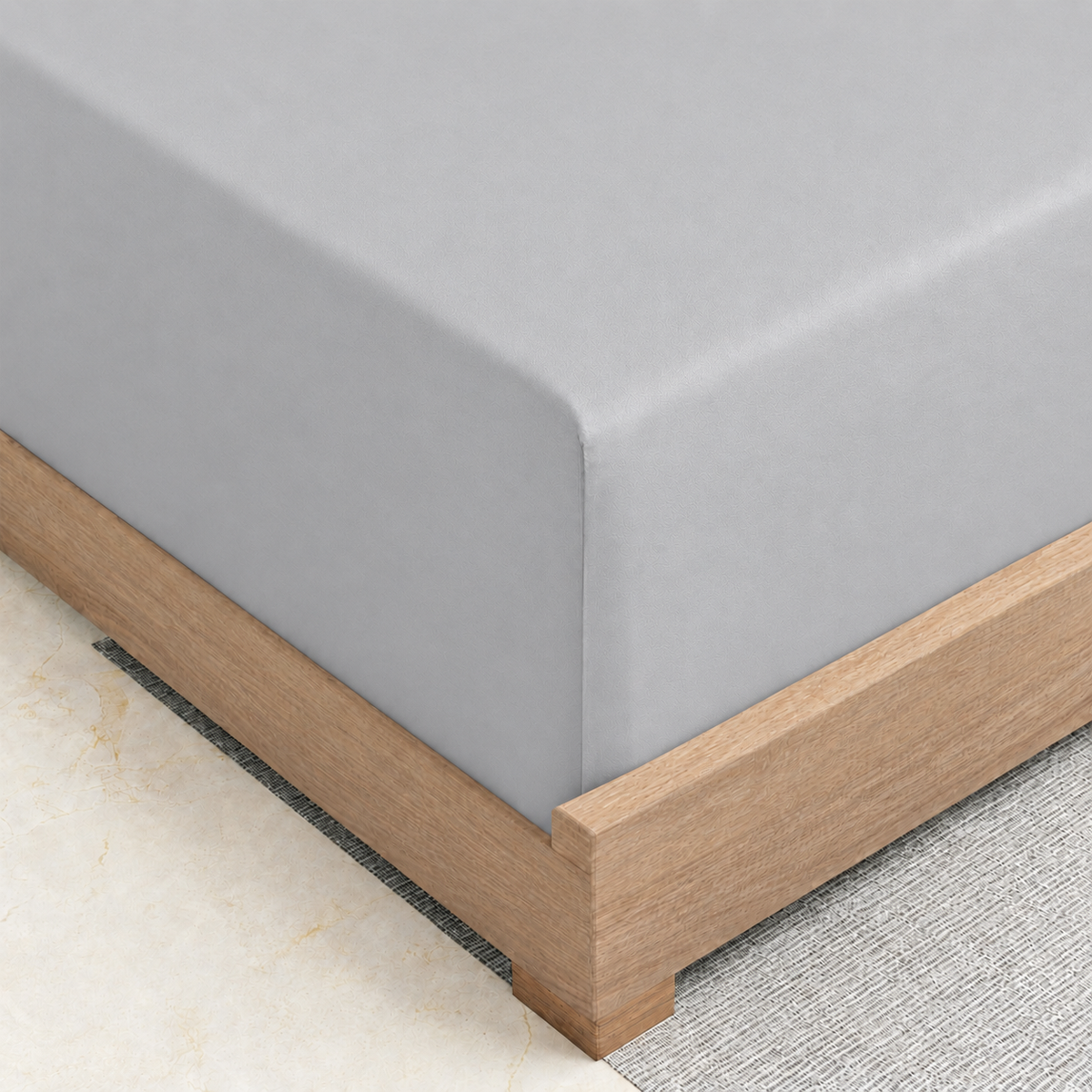 LinenCart Brushed Microfibre Fitted Sheet Set Grey.
