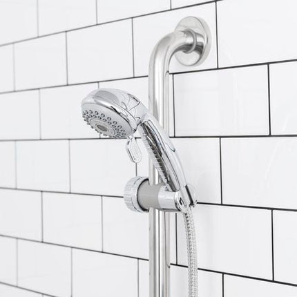 Evekare 1.5m Chrome Hand Shower on Grab Rail