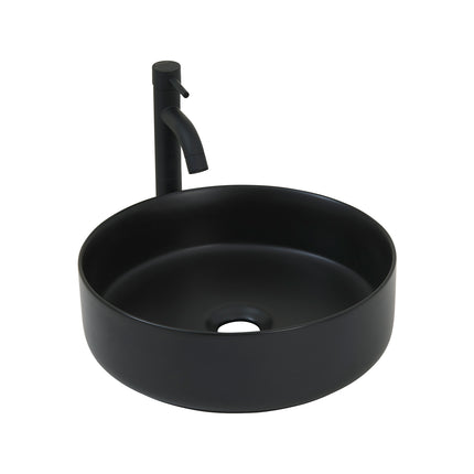 CIBO Black Round Thin Edge Ceramic Basin