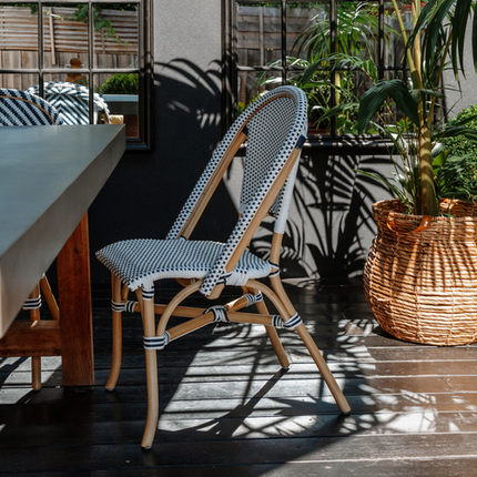 Home Bazar Black And White Parisian Dining Chair