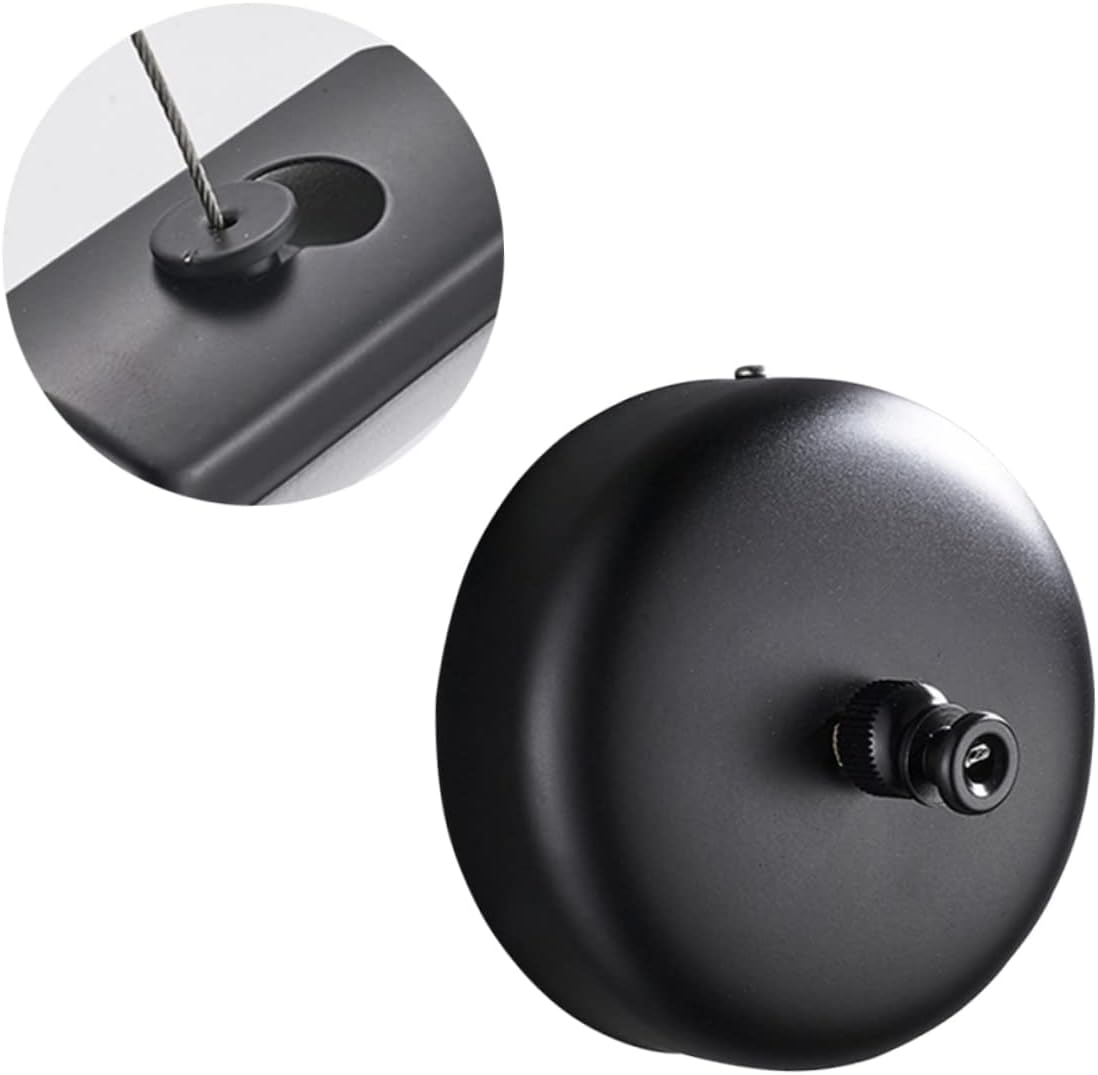 Dolphy Retractable Stainless Steel Round Clothesline – Wall Mounted Drying Line in Black for Bathrooms, Balconies, and Laundry Areas