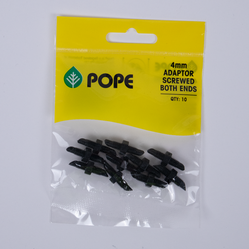 Pope 4mm Adaptor Screwed Both Ends - 10 Pack