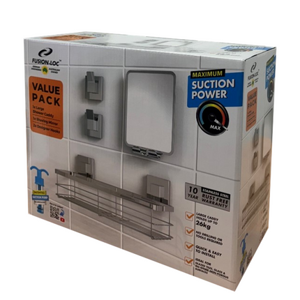 Fusion-Loc Stainless Steel Shower Value Pack