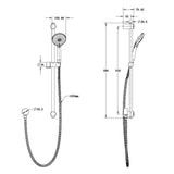 Flexispray WELS 3 Star 9L/min 3 Function Havana Rail Shower - Chrome