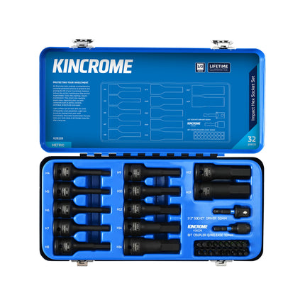 Kincrome 32 Piece 1/2" Drive Metric Hex Impact Socket Set