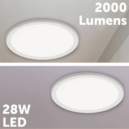 Mercator 28W 38.2cm White Aaron Ultra Slim CCT Ceiling Light